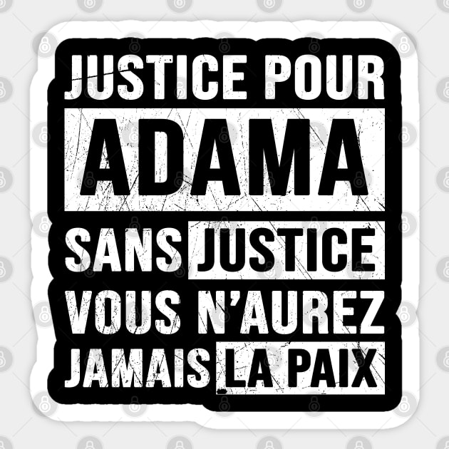 Justice Pour ADAMA Sticker by CF.LAB.DESIGN